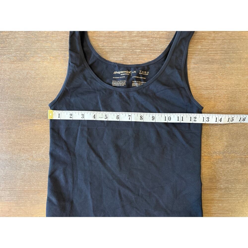 SHAPERMINT Black Compression Scoop Neck Cami Tank Top Shirt size L Shapewear - Picture 5 of 5